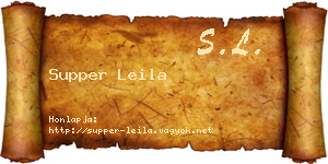 Supper Leila névjegykártya